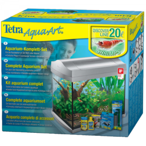 סט אקווריום בנפח 20 ליטר מסדרה Tetra AquaArt Discover Line לשרימפסים וסרטני הנהרות